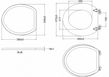 Carbamide Standard White Toilet Seat